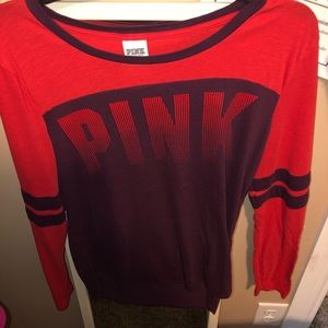 PINK Red/Maroon Long Sleeve
